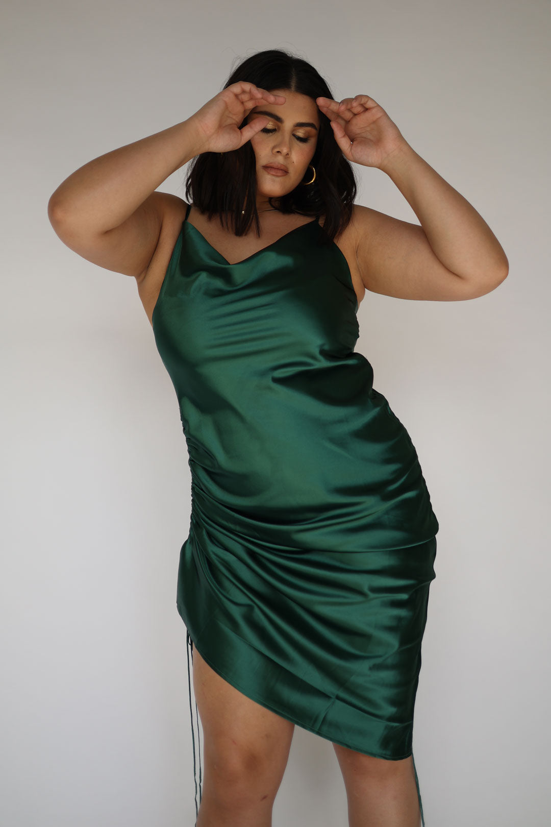 Emerald Silk Dress